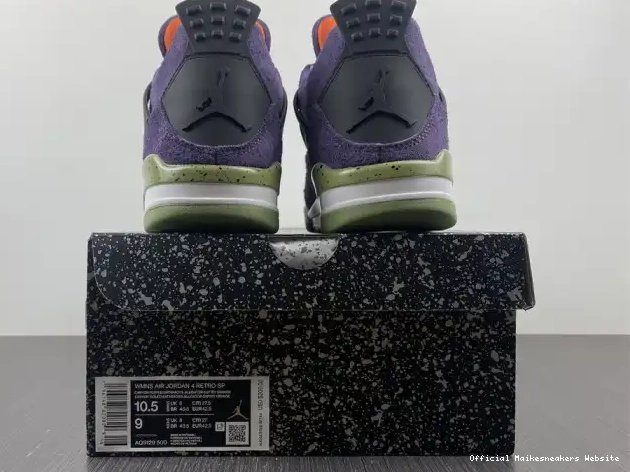 Official Maikesneakers WMNS Air 4 Jordan Purple AQ9129-500 Canyon 0530